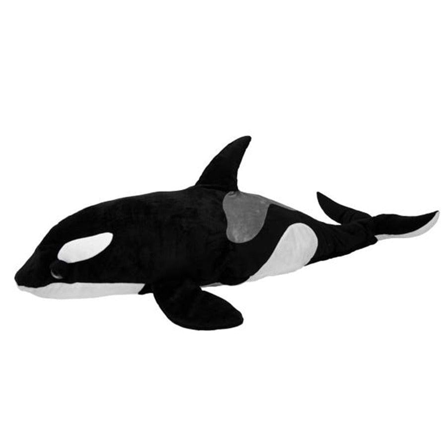 Nature Planet orka knuffel - pluche - zwart/wit - 90 cm