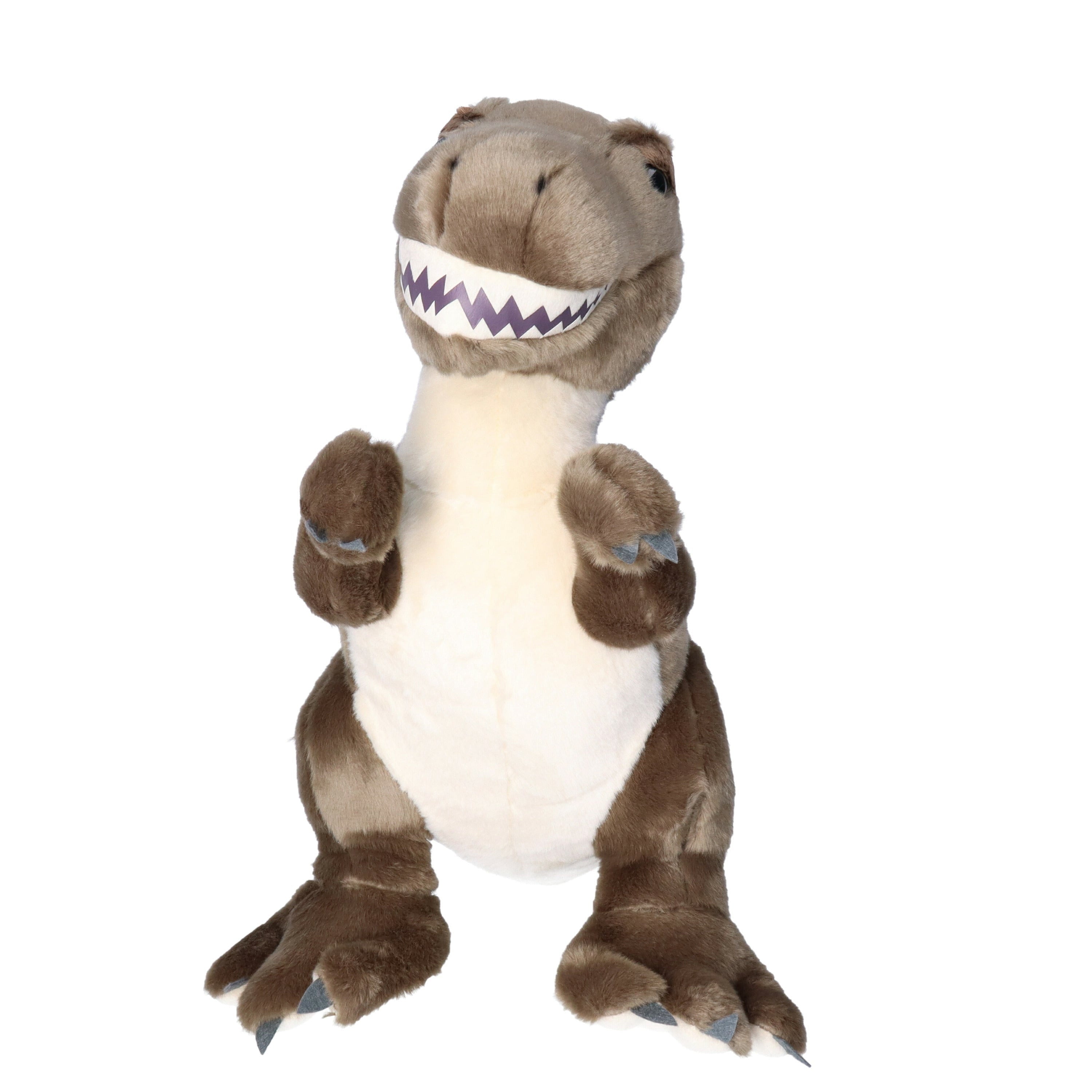Nature Planet T-rex knuffeldier - pluche - grijs - 40 cm