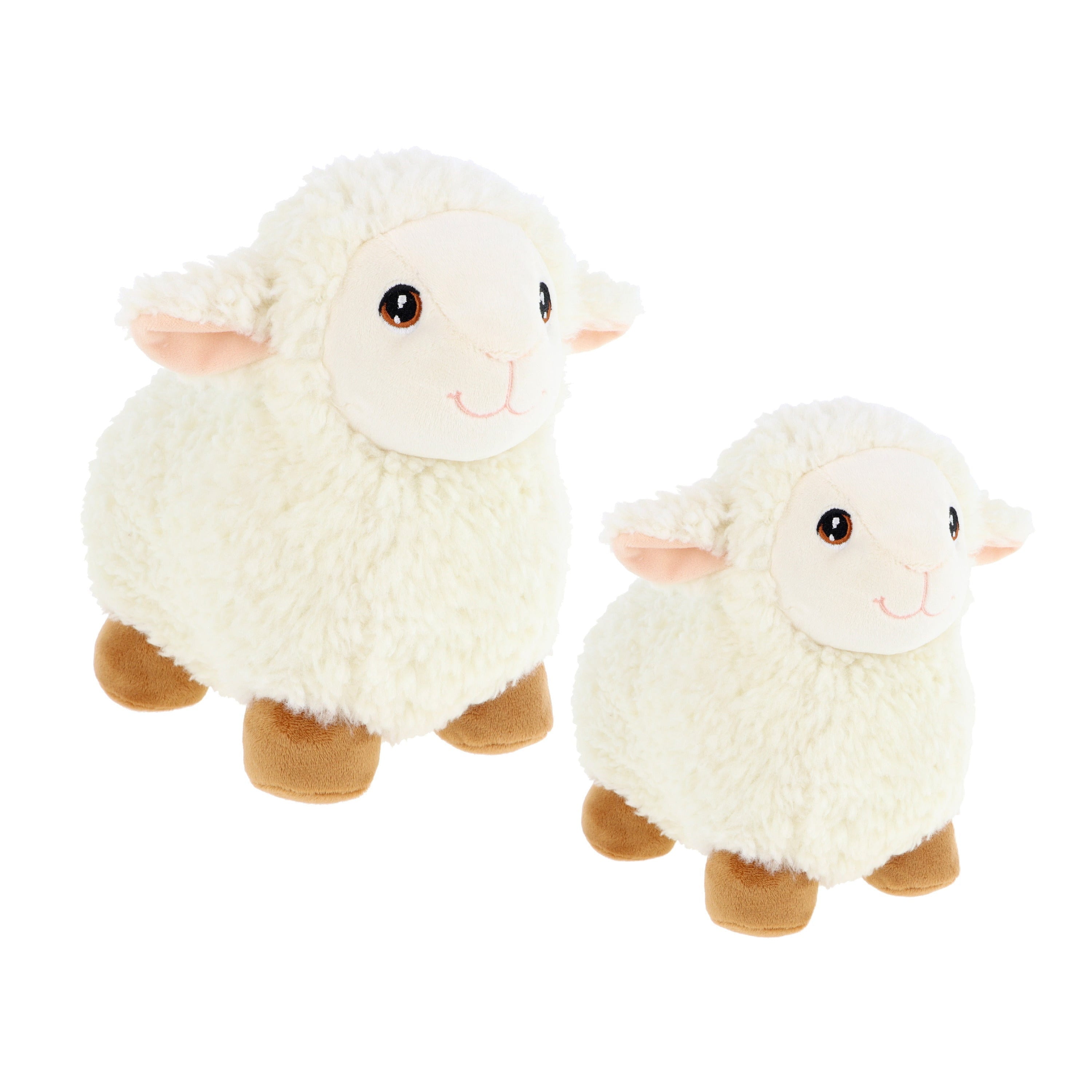 Keel Toys schapen knuffels - pluche - wit - 18 en 25 cm