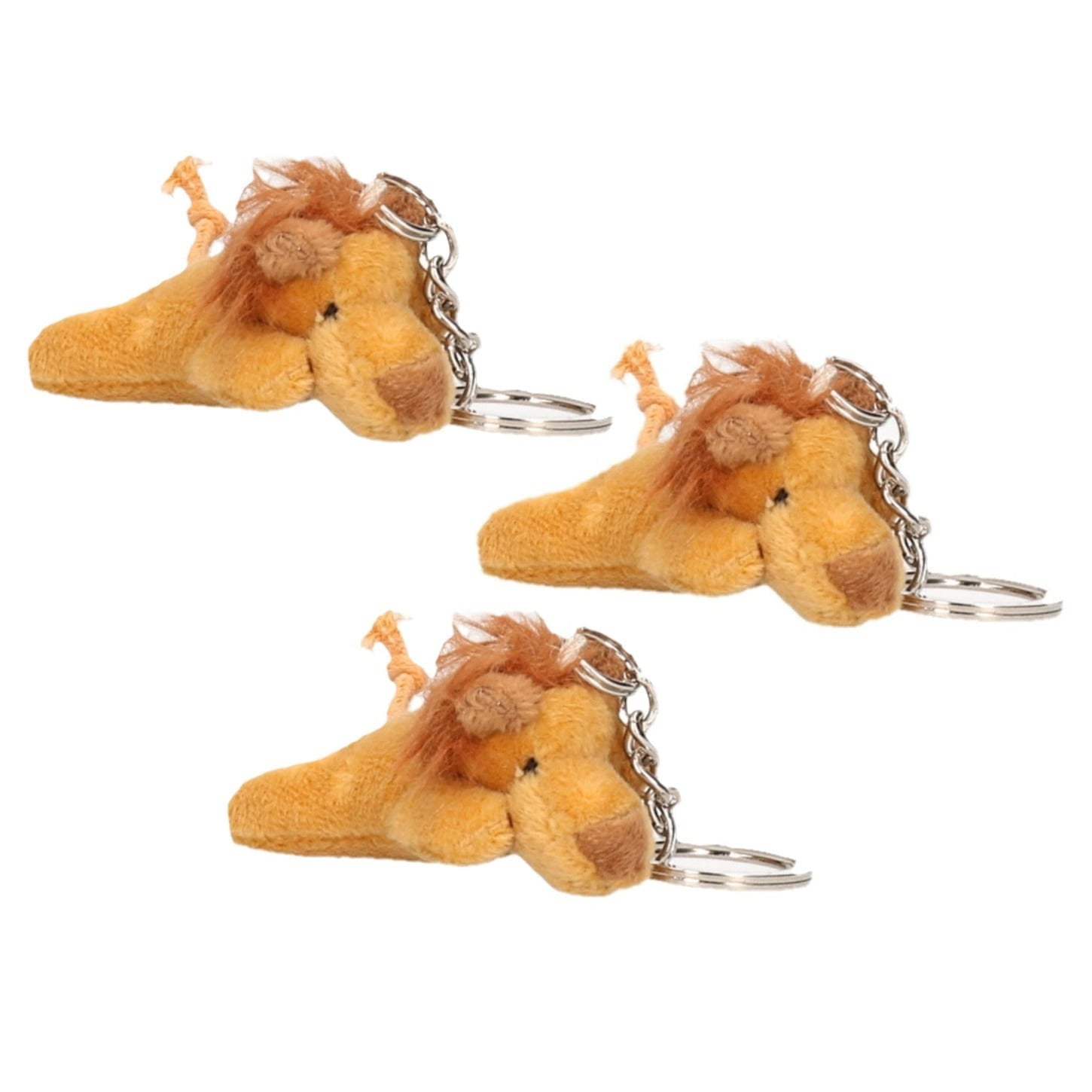Nature Planet leeuw knuffel sleutelhanger - pluche - 6 cm