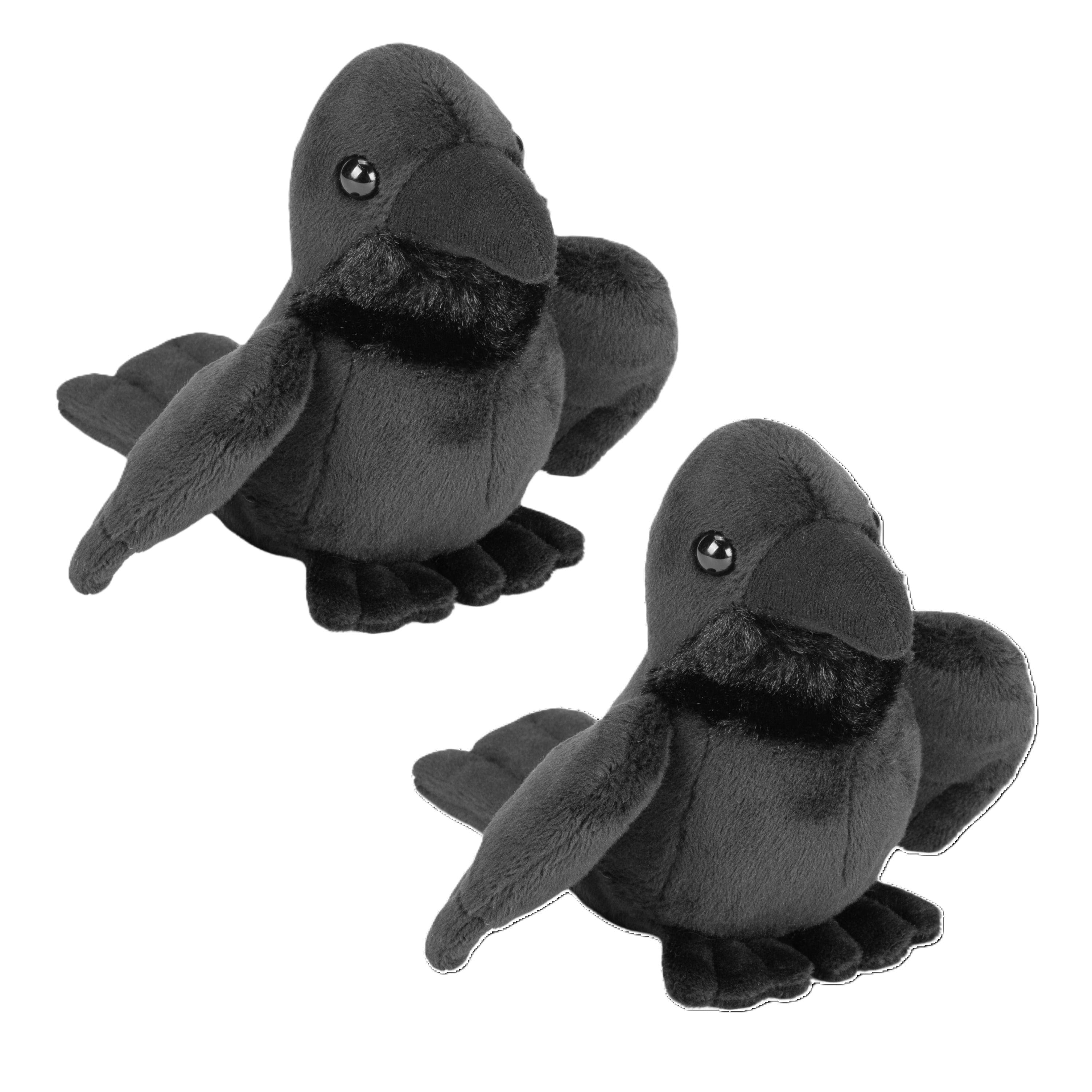 Wild Republic raaf knuffel - pluche - 13 cm - vogelknuffel