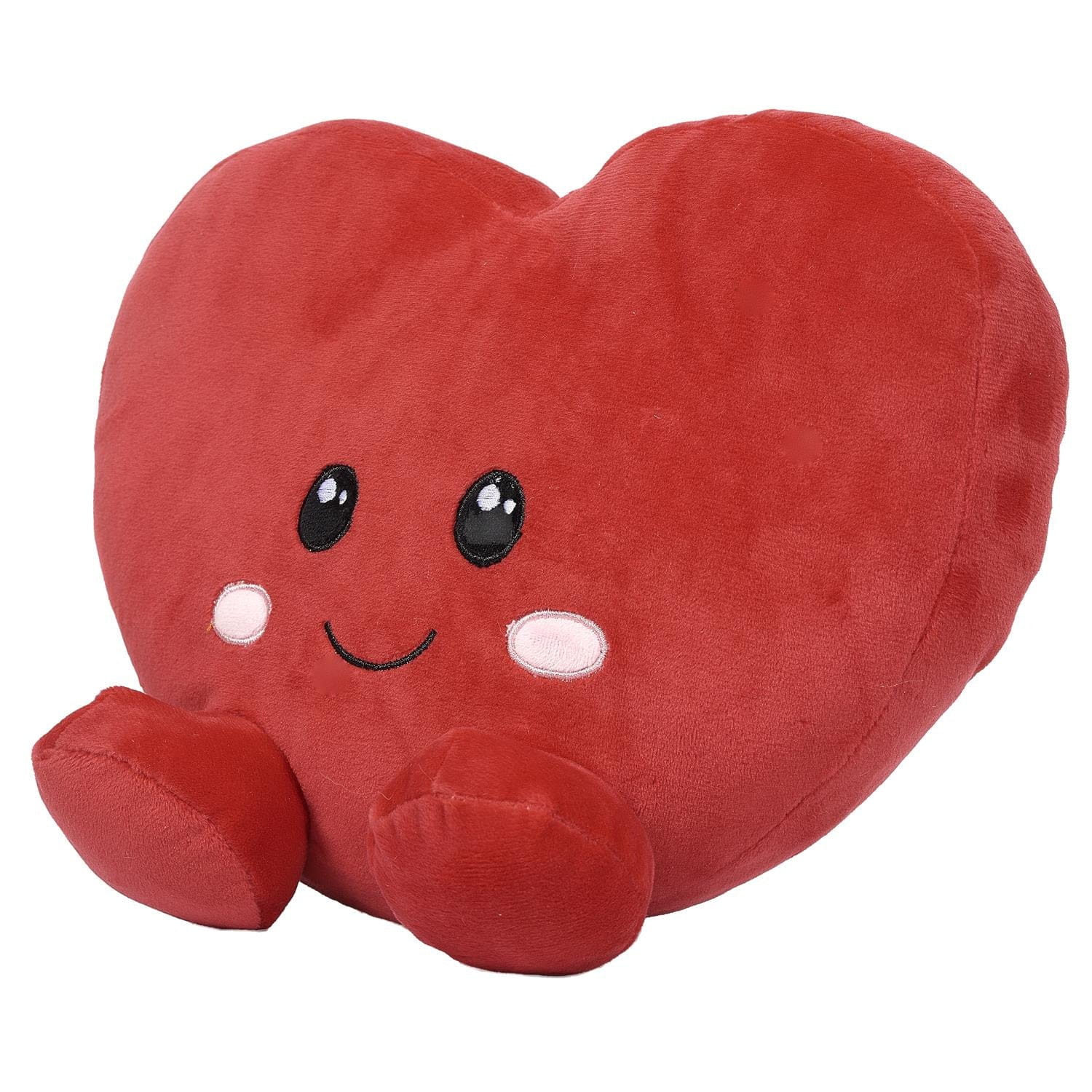 Hartvormig sierkussen - rood - 25 cm - valentijn cadeau