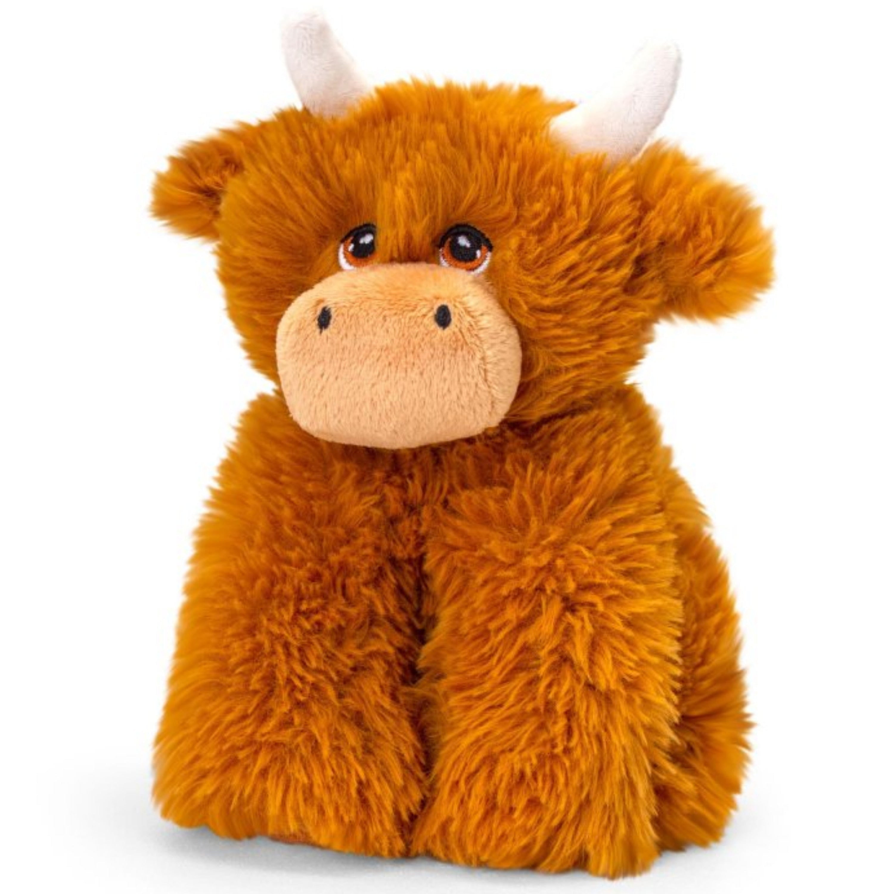 Keel Toys Schotse Hooglander koe knuffel - pluche - bruin - 50 cm - staand