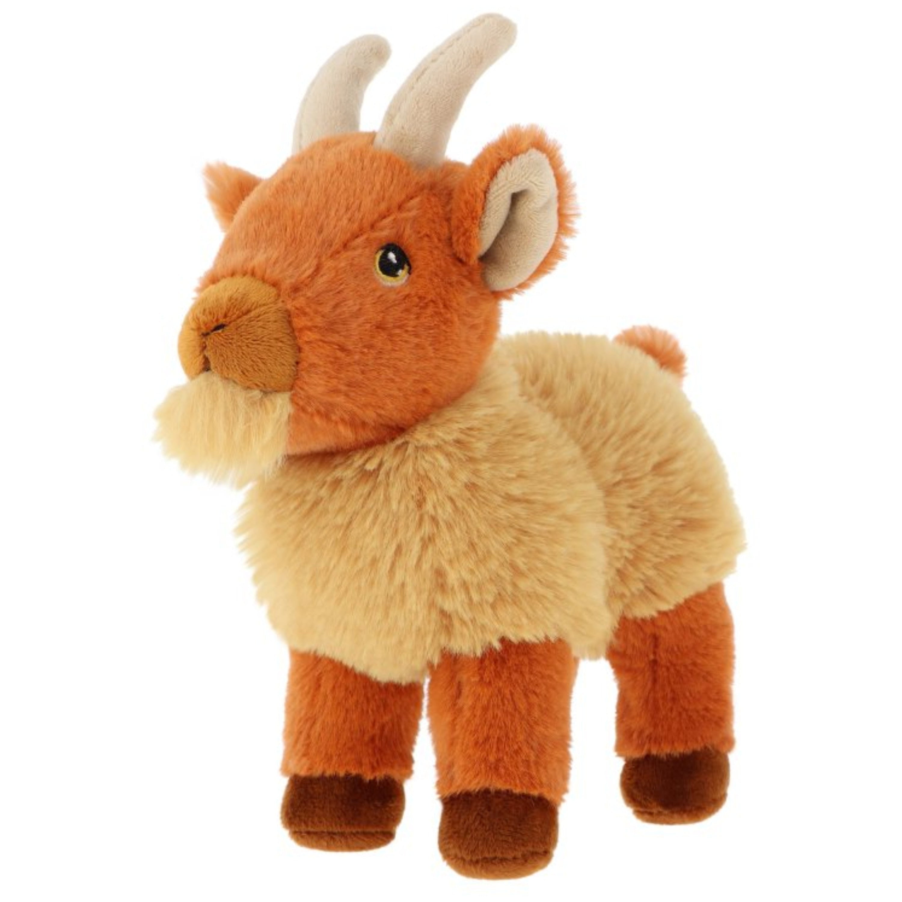 Keel Toys geit knuffel - pluche - bruin - zittend - 20 cm