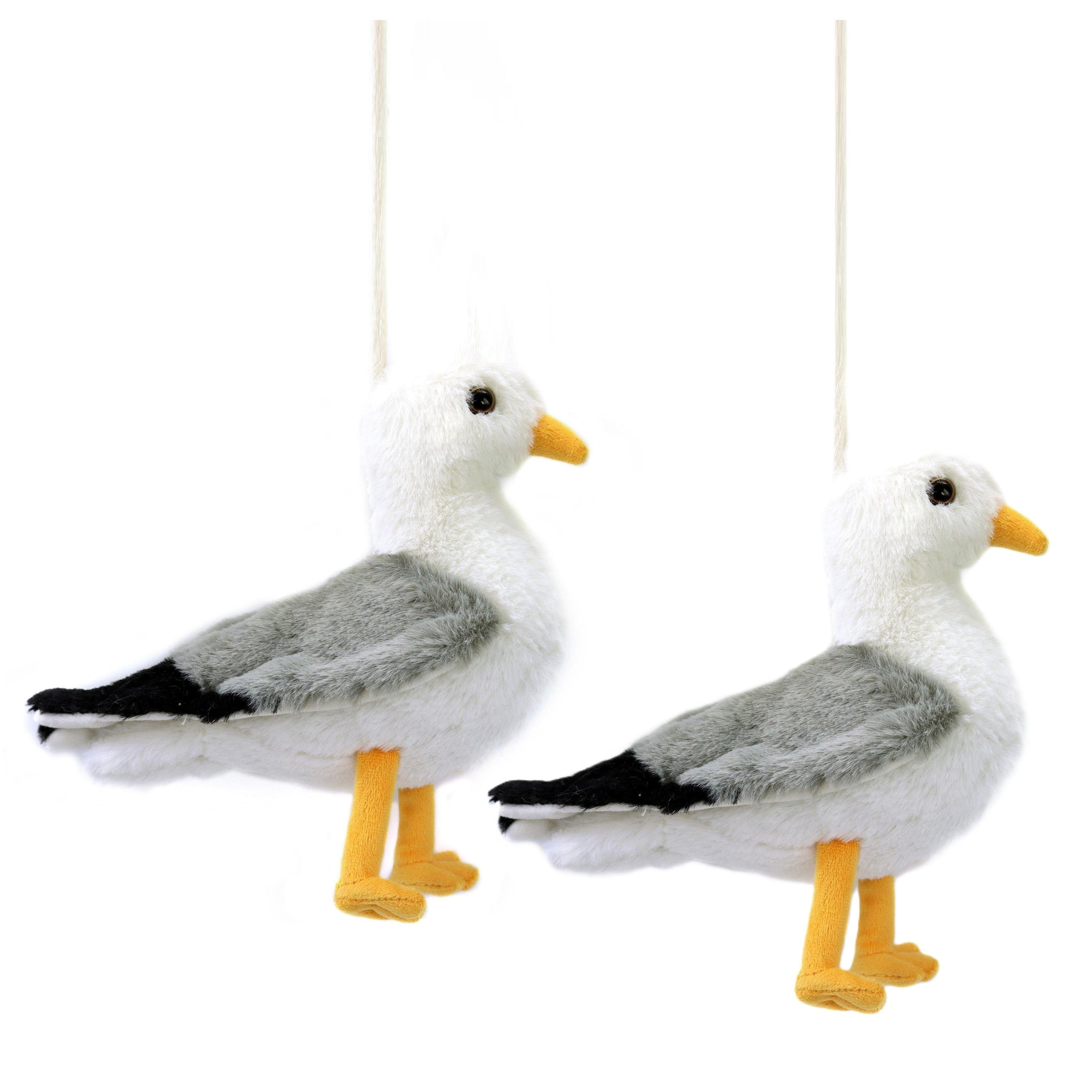 Creation zeemeeuw knuffel - pluche - 30 cm - grijs/wit