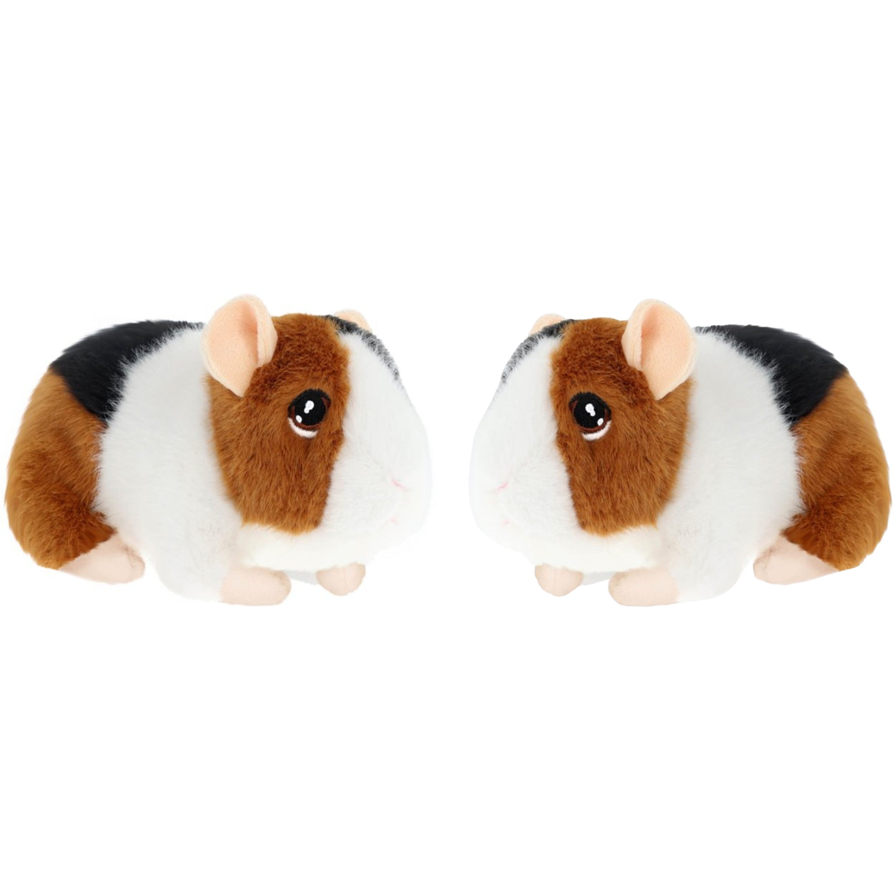 Keel Toys cavia knuffel - pluche - rood - 15 cm - met geluid