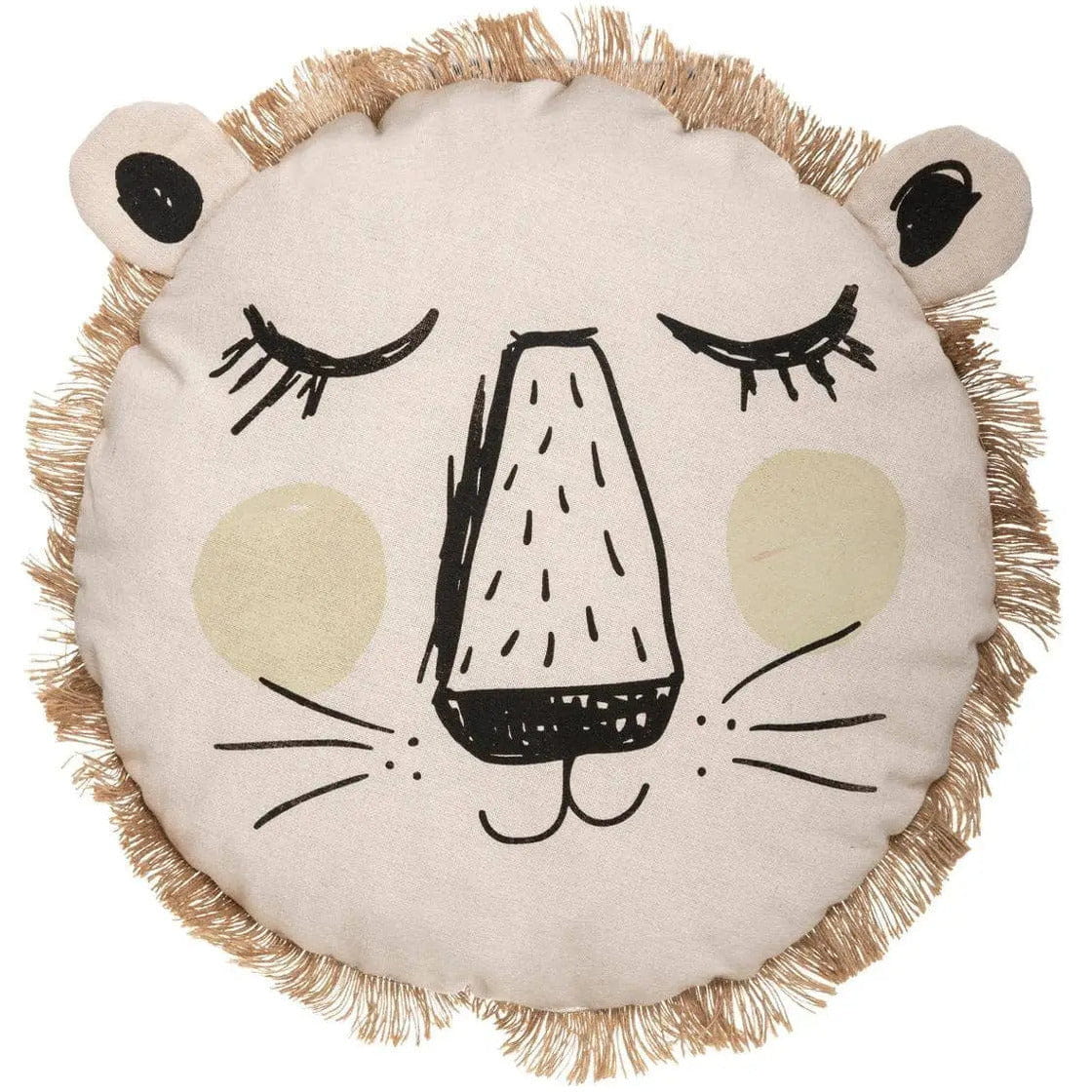 Leeuw sierkussen kinderkamer - pluche - 38 cm - polyester