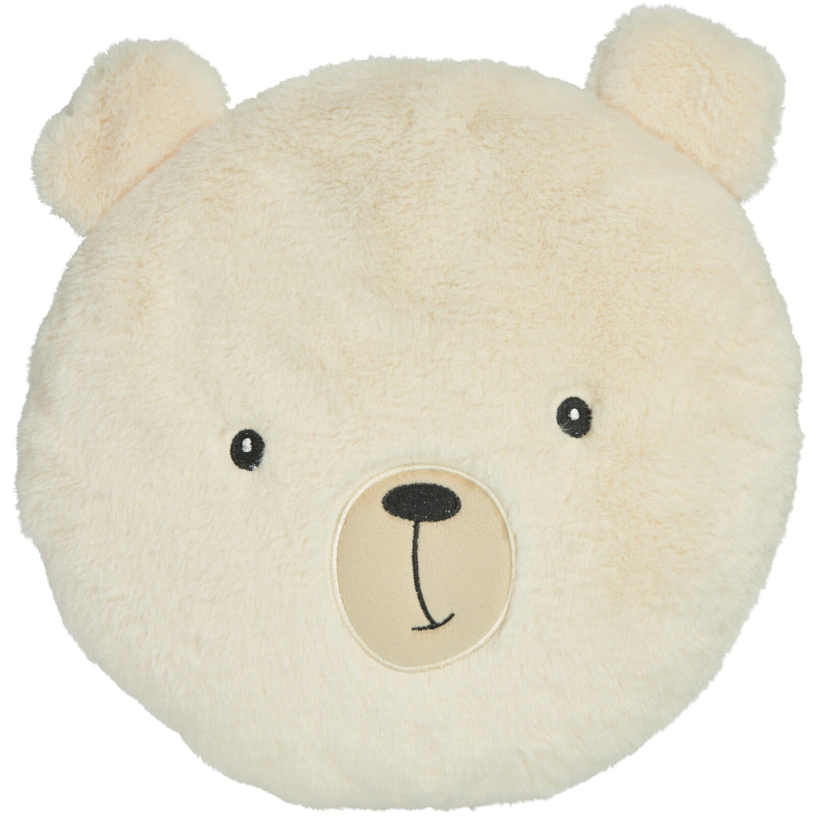 Ijsbeer sierkussen kinderkamer - wit - polyester - 30 cm