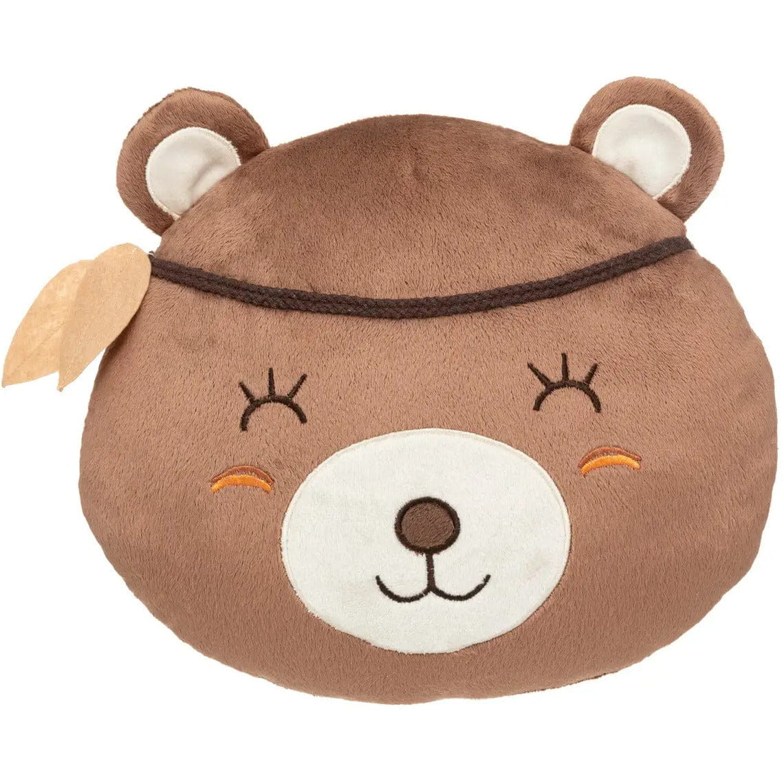 Bruine beer sierkussen kinderkamer - pluche - 30 cm