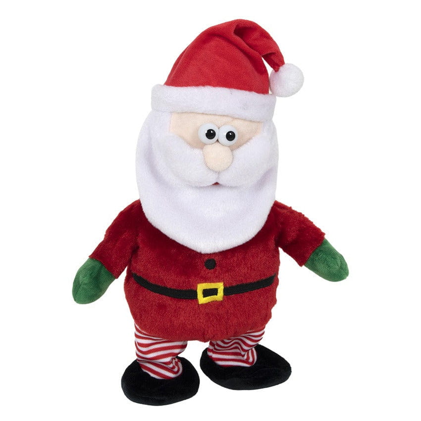 Kerstman knuffel pop-figuur - pluche - 30 cm - muziek