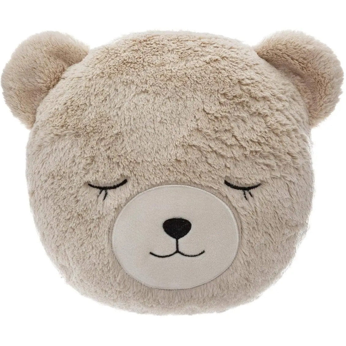 Beige beer sierkussen - pluche - 27 cm - kinderkamer