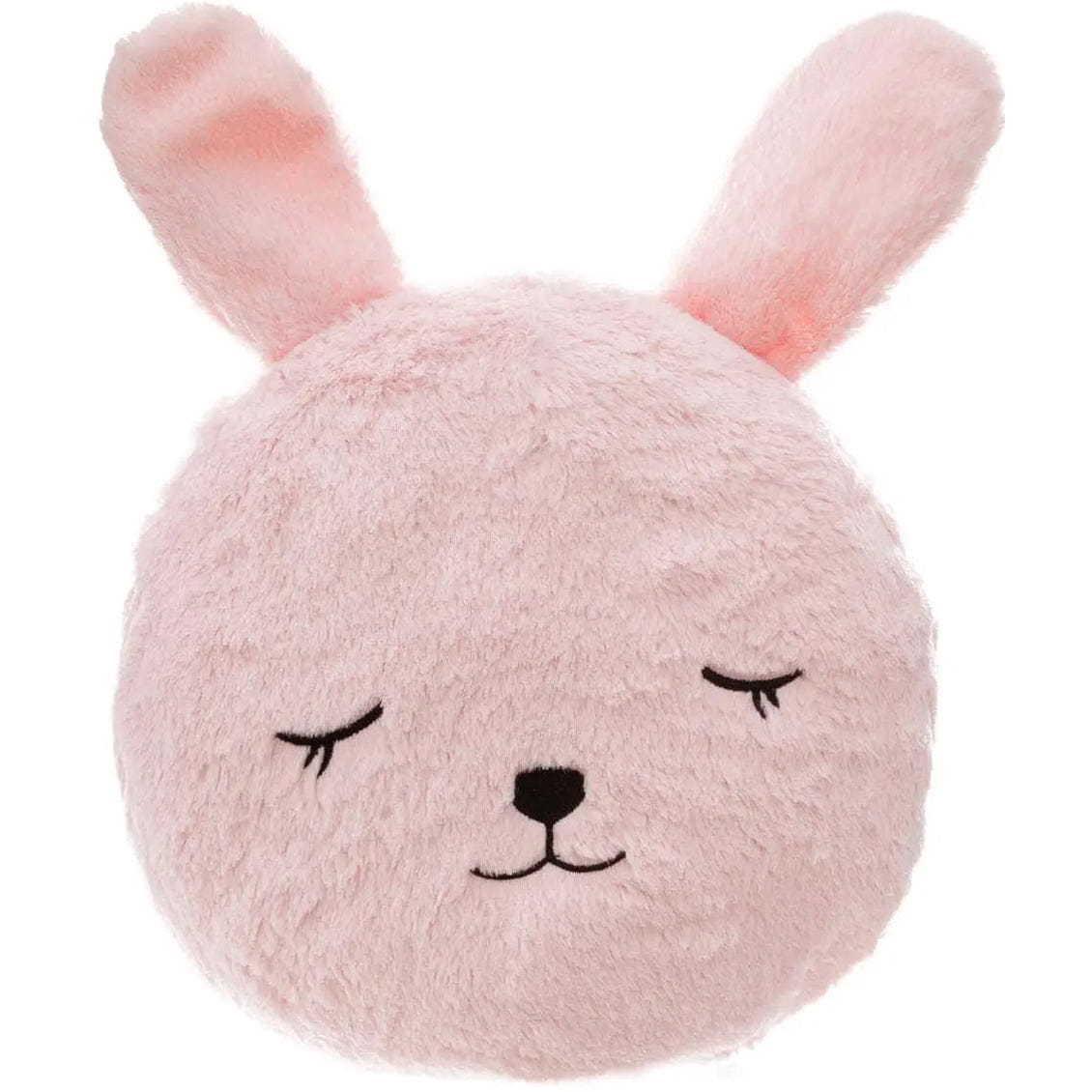 Roze konijn sierkussen - pluche - 27 cm - kinderkamer