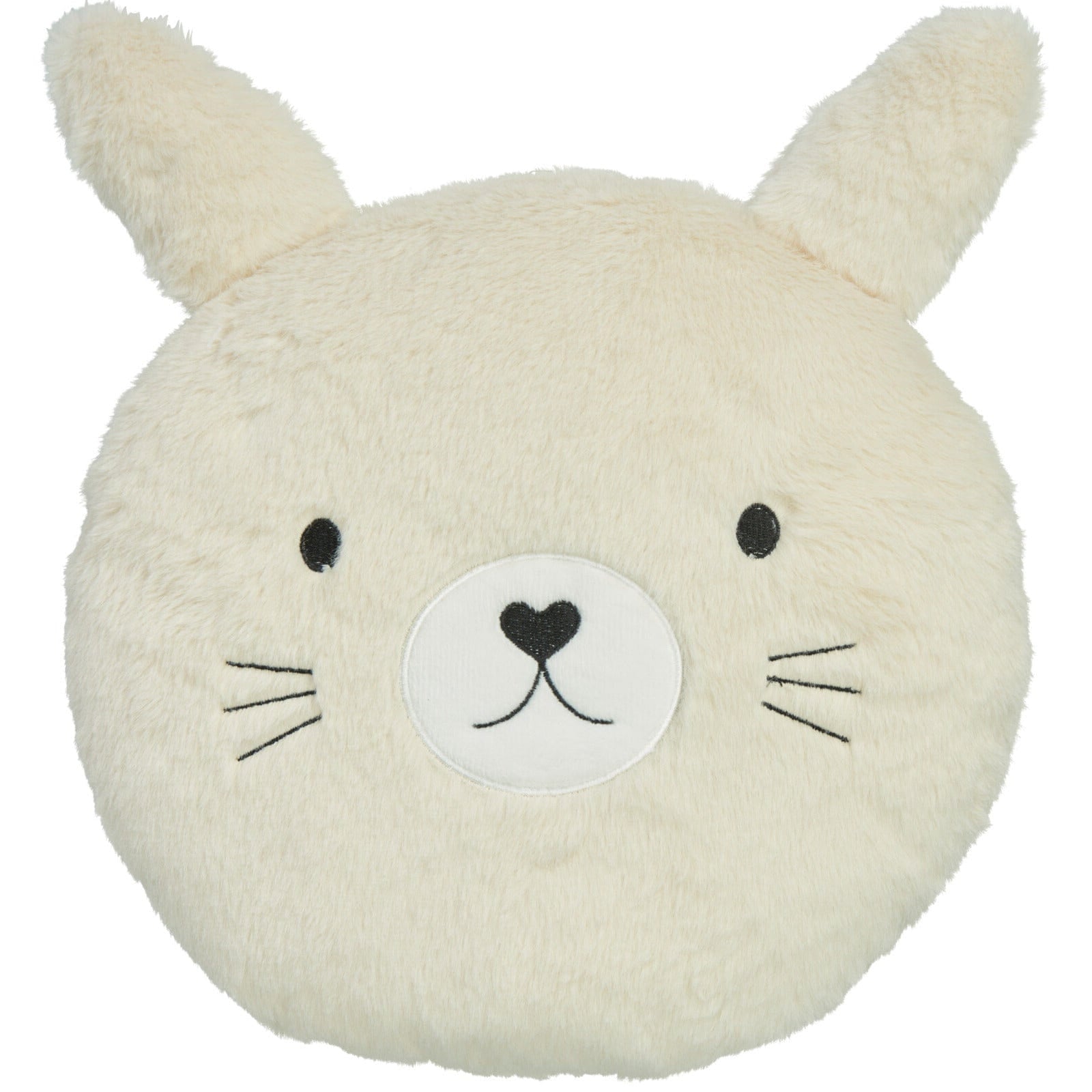 Konijn sierkussen kinderkamer - wit - 30 cm - polyester