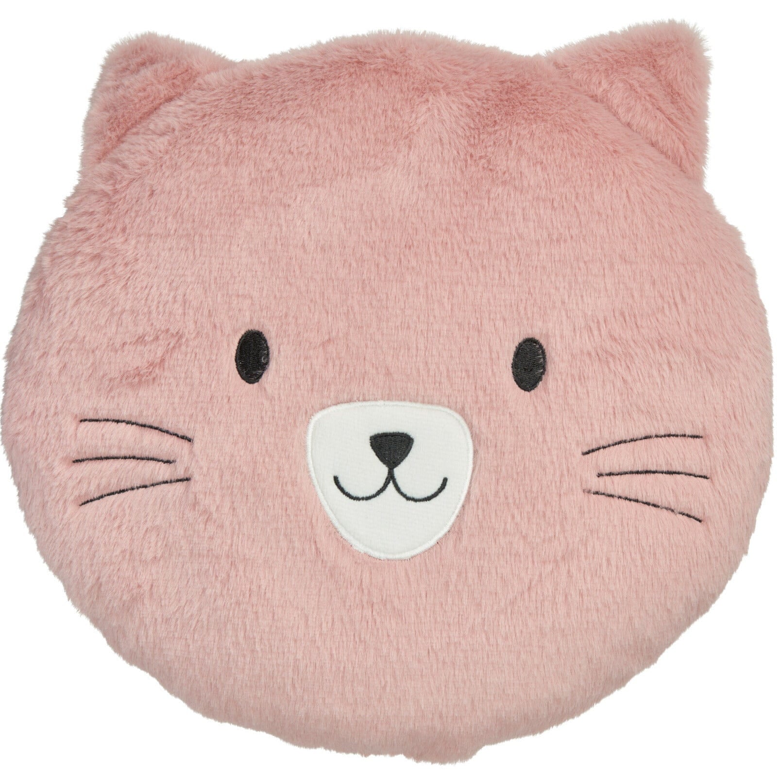 Kat sierkussen roze - kinderkamer - 30 cm - polyester