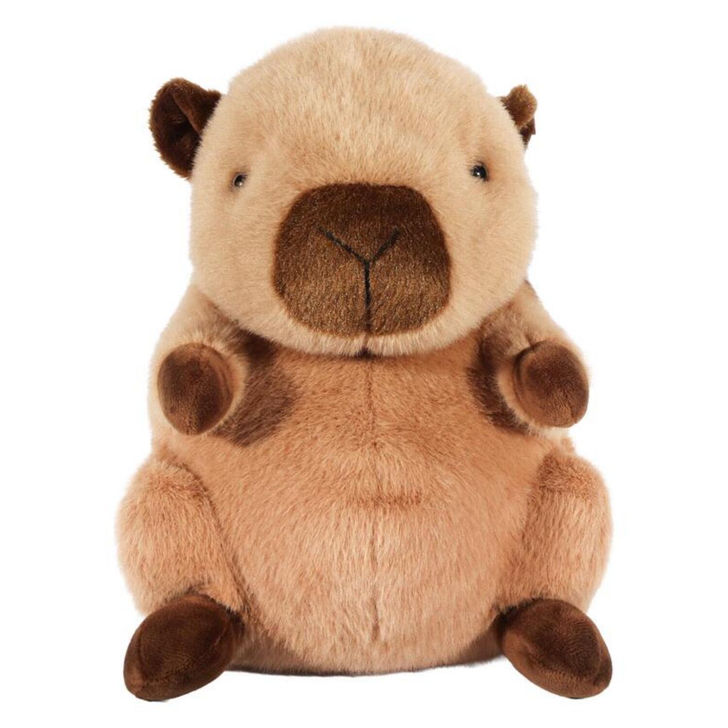 Suki Gifts Knuffel Capibara - bruin - pluche - knuffeldier - 25 cm
