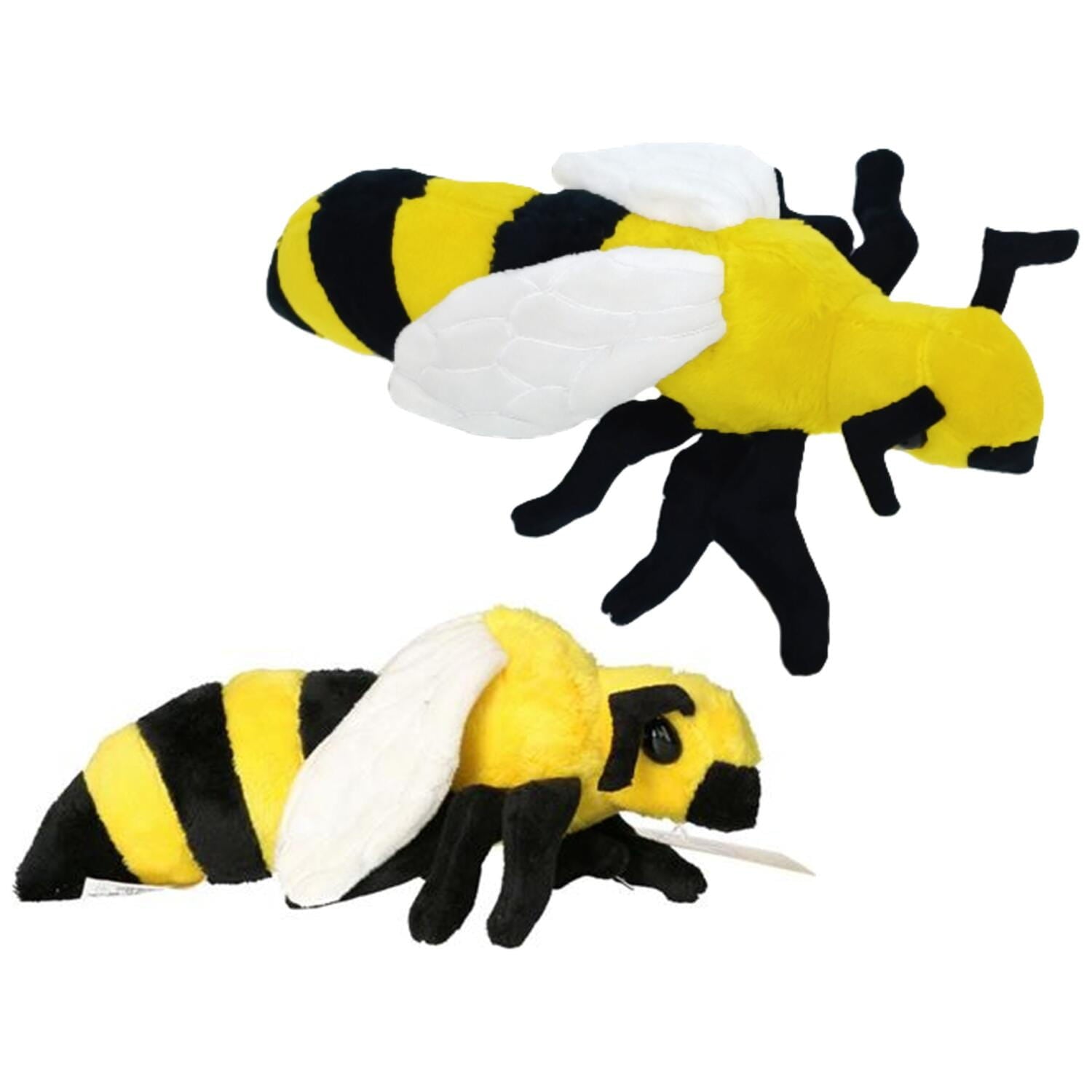 Pluche wespen knuffels 20 cm - 2x - Insecten dieren