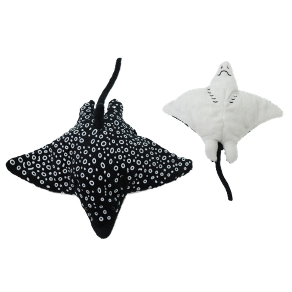 Cornelissen adelaarsrog knuffel - pluche - zwart/wit - 19 cm - zeedieren - cadeau