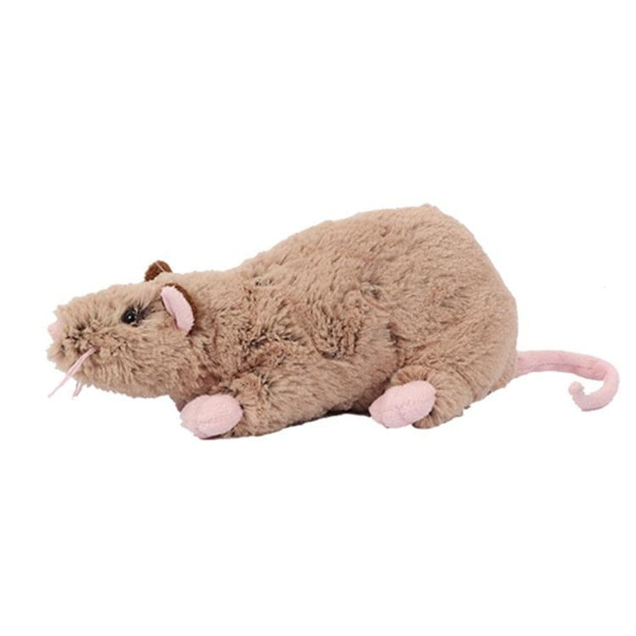 Pluche rat knuffel - bruin - 22 cm - dierenknuffel