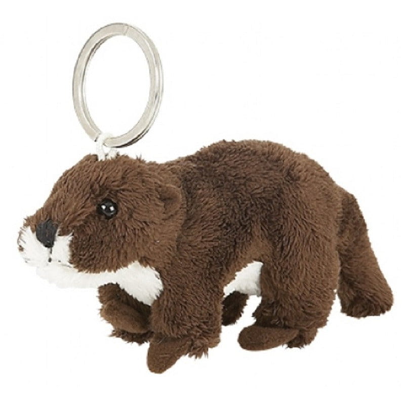 Pluche otter sleutelhanger - 2x - 10 cm - knuffel