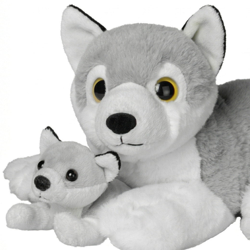 Wild Republic geitje knuffel - pluche - grijs/zwart - 20 cm