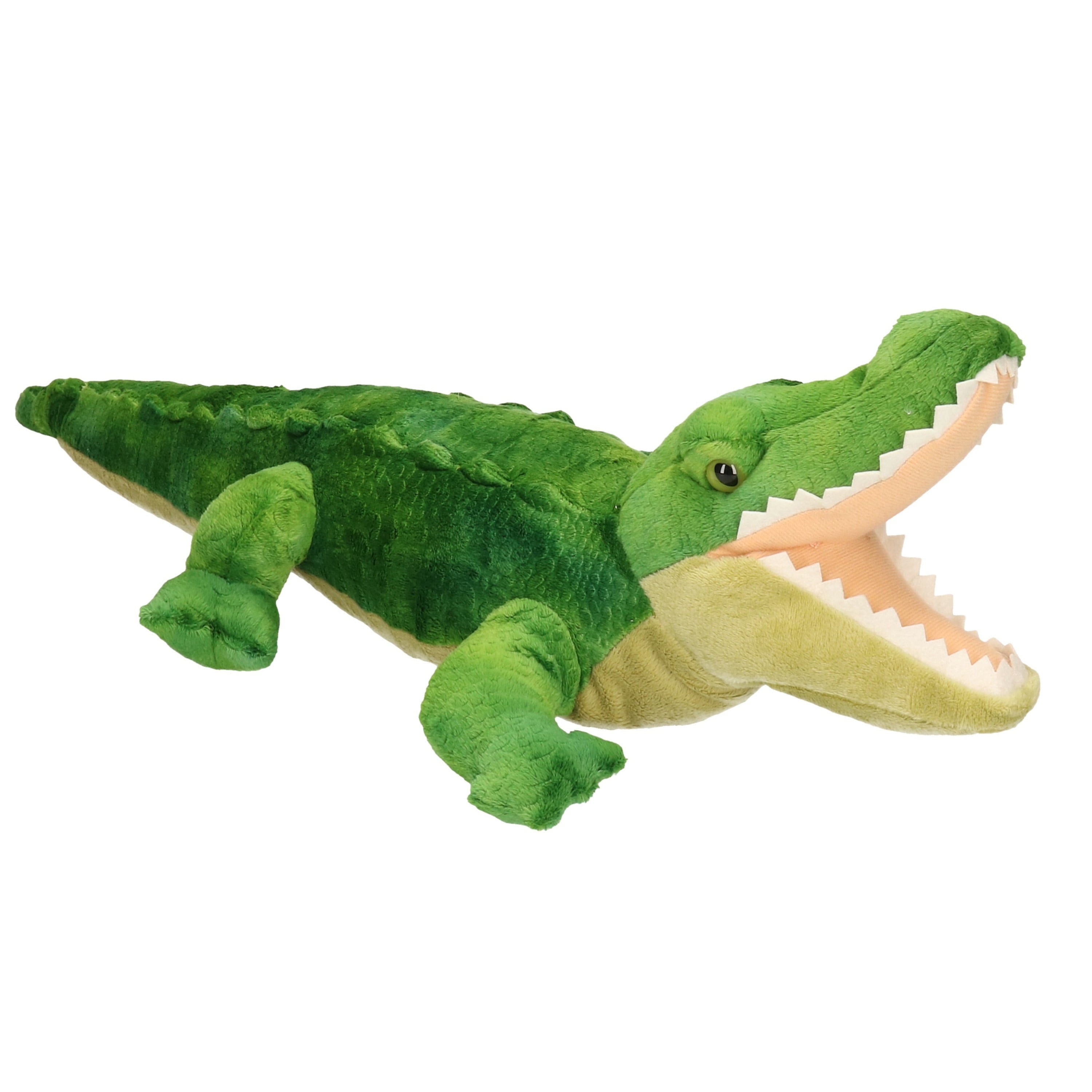 Wild Republic krokodil knuffel - pluche - 38 cm - groen