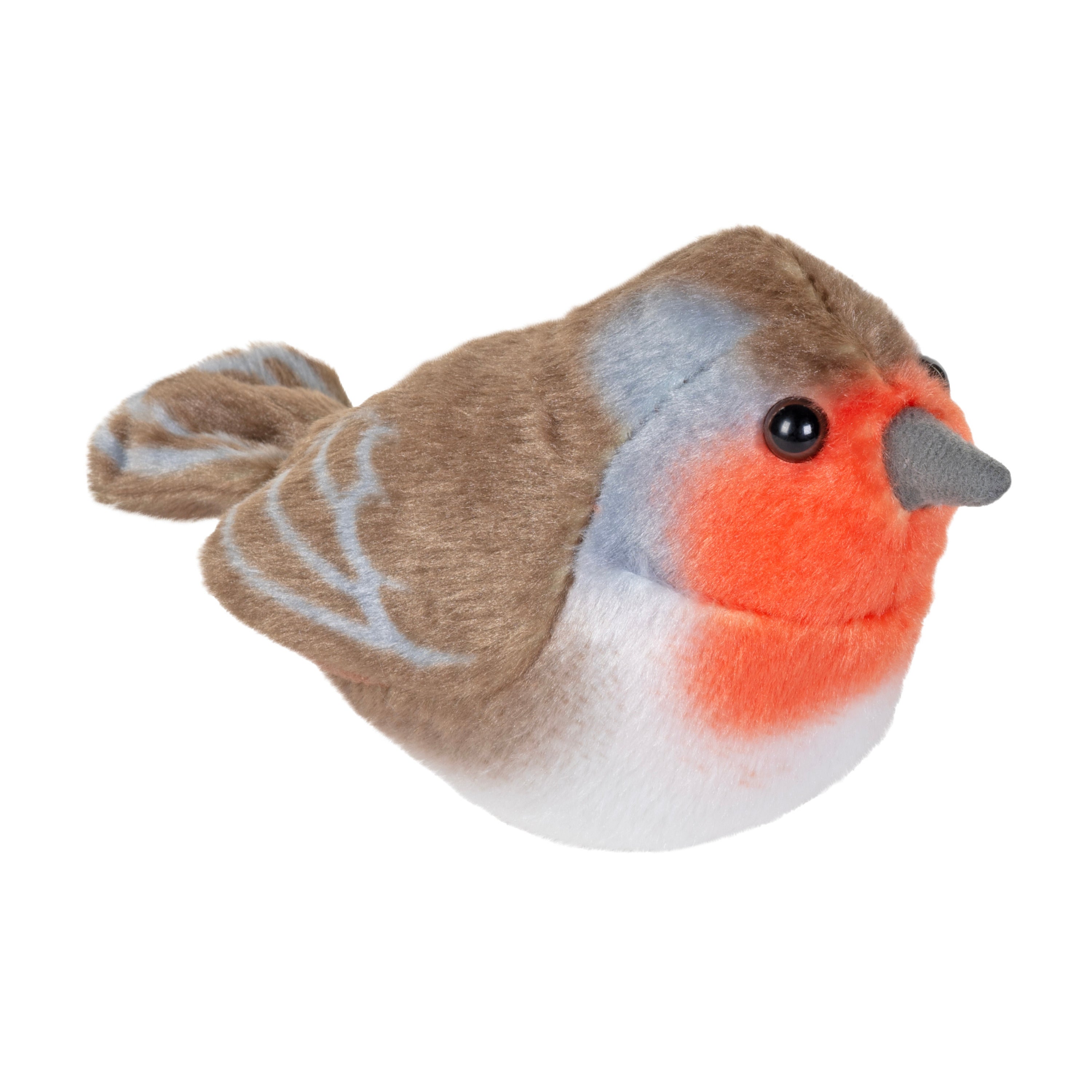Wild Republic roodborstje knuffel - pluche - 14 cm - met geluid