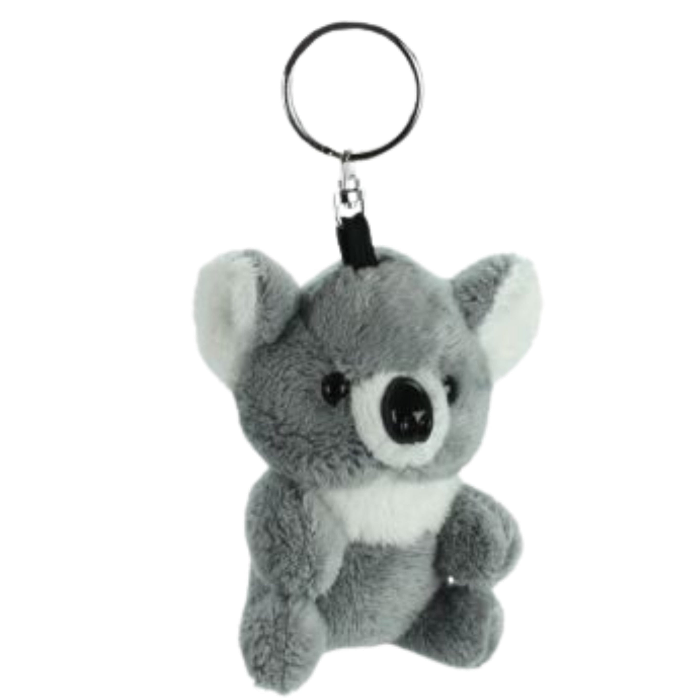 Cornelissen pluche koala knuffel - sleutelhanger - grijs - 10 cm