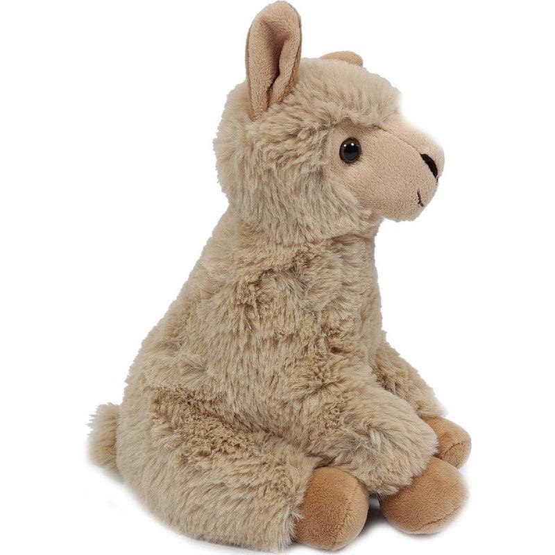 Pluche alpaca knuffel beige - zittend - 24 cm