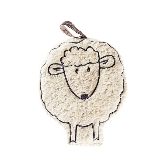 Warmte knuffel schaap - polyester - 16 x 18 cm - magnetronknuffel
