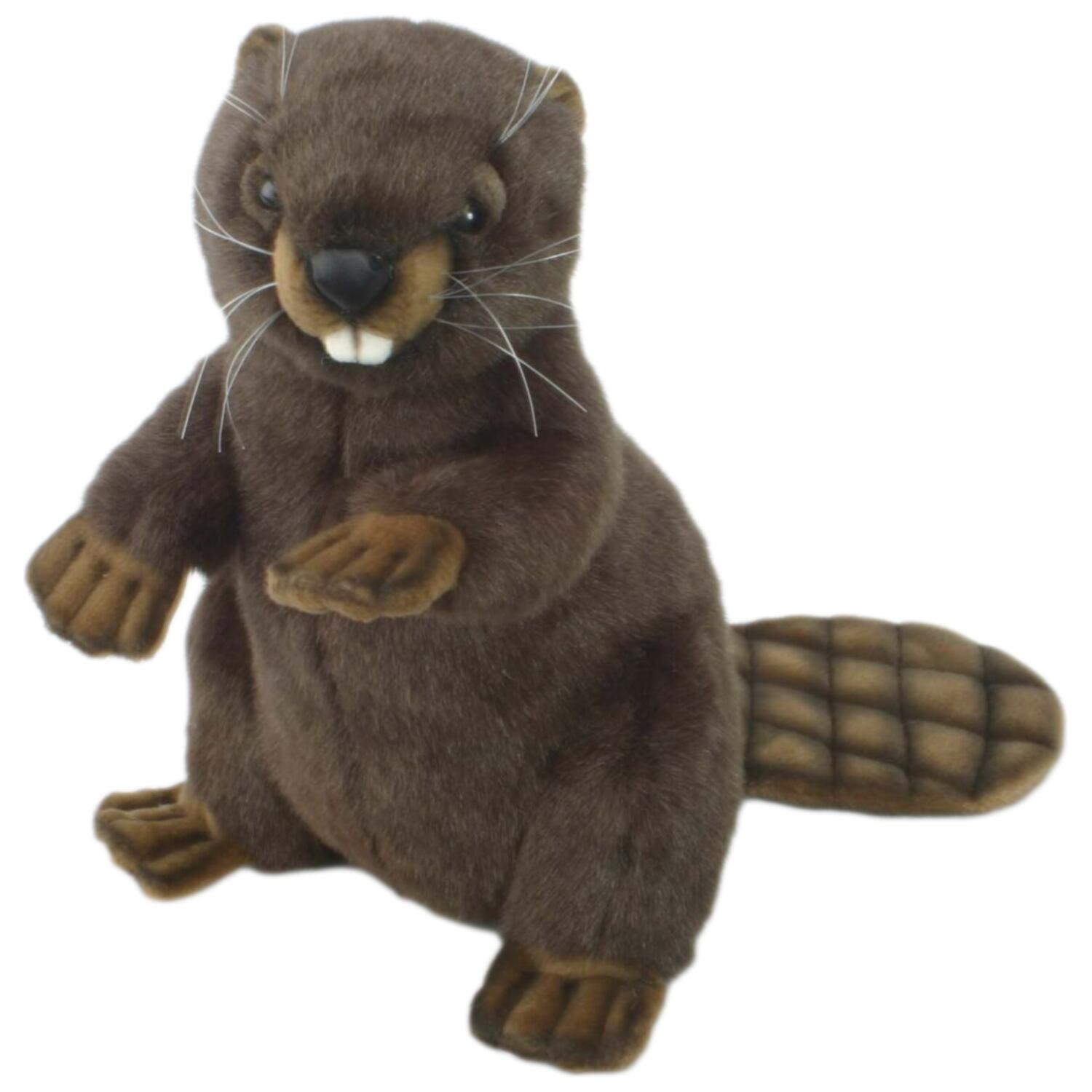 Hansa bever knuffel - pluche - 29 cm - bosdier