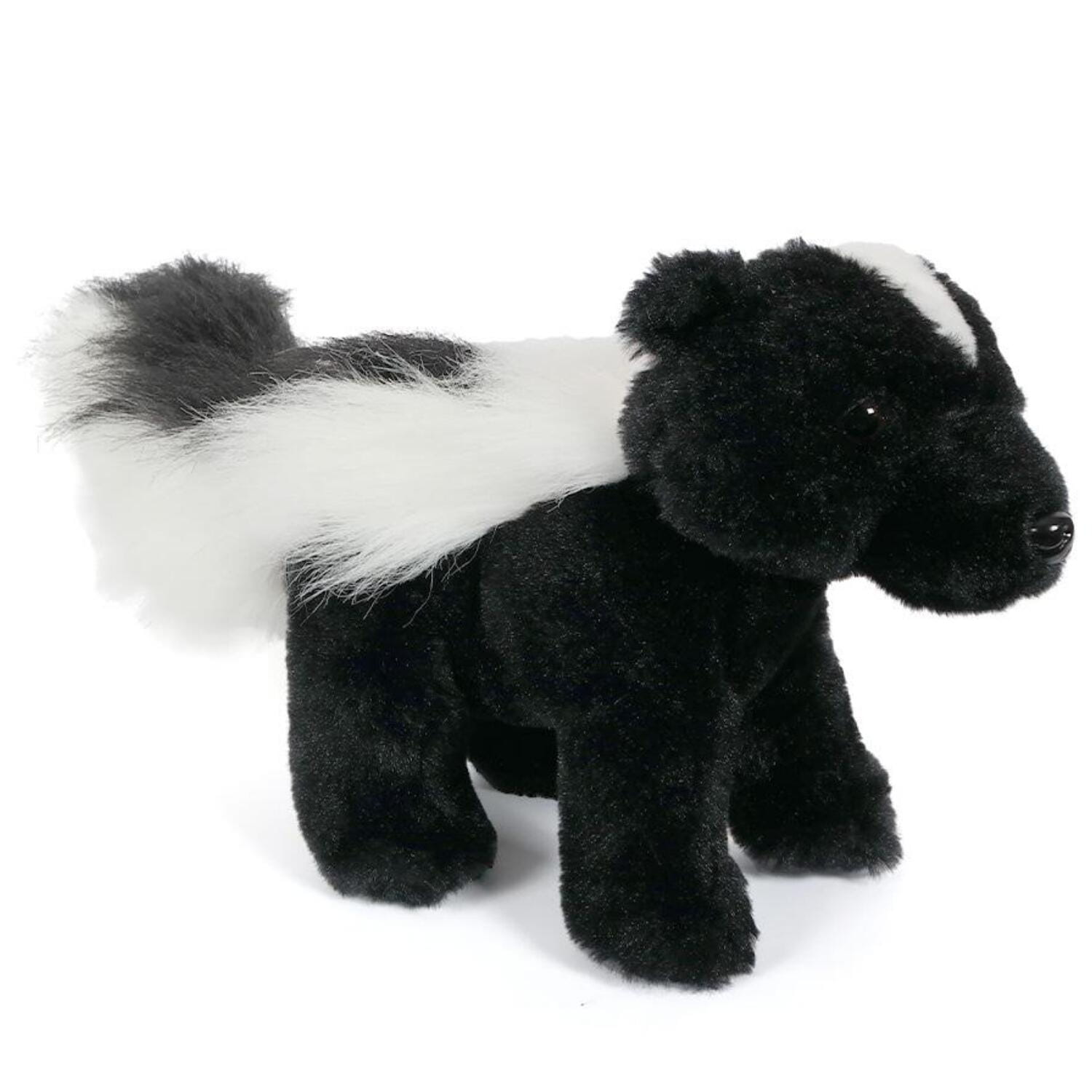 Pluche stinkdier knuffel - pluche - 25 cm - zwart/wit - dierenknuffel