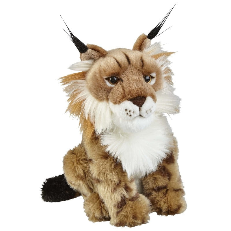 Pluche lynx knuffel - bruin - 28 cm - wilde kat