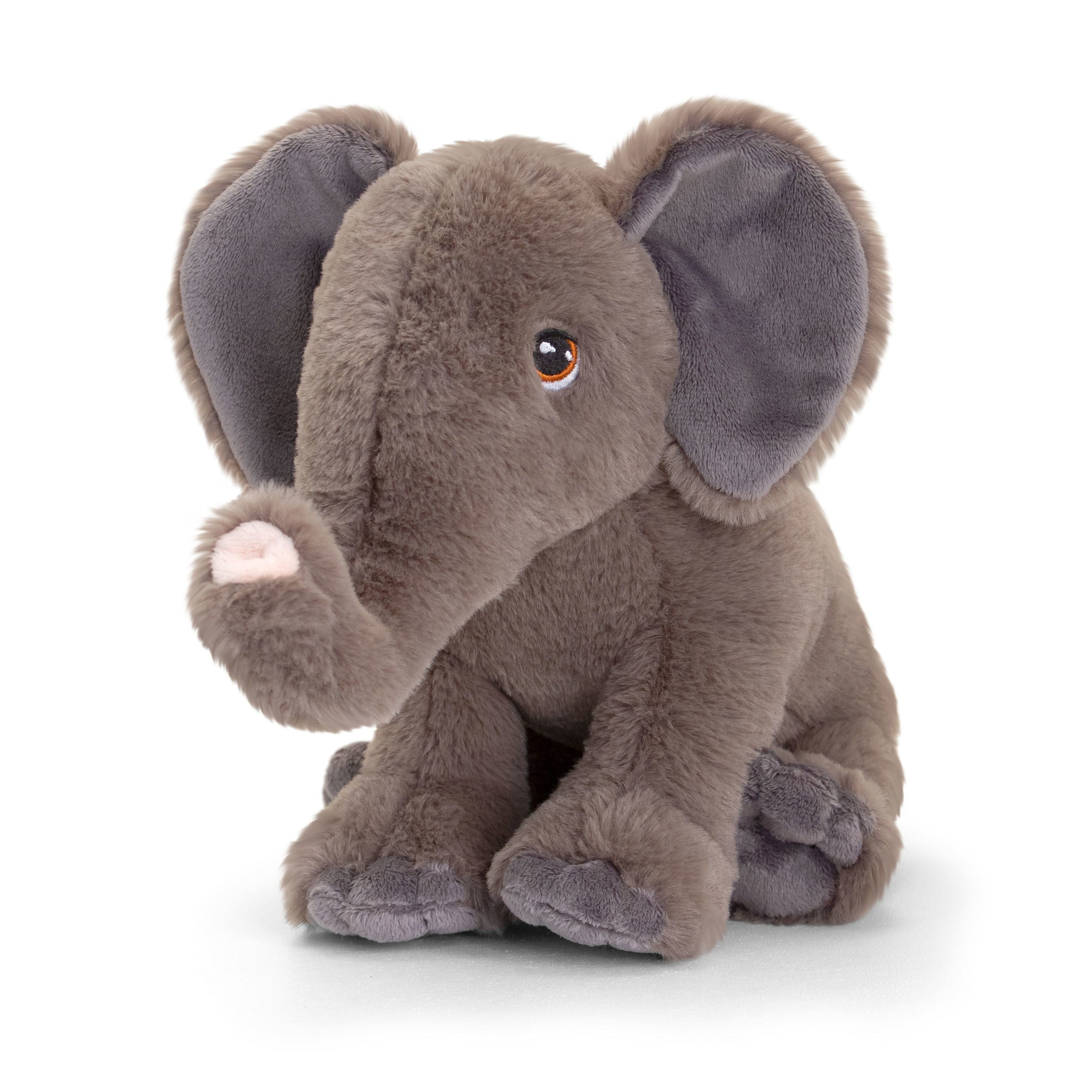 Keel Toys Afrikaanse olifant knuffel - pluche - 25 cm - grijs