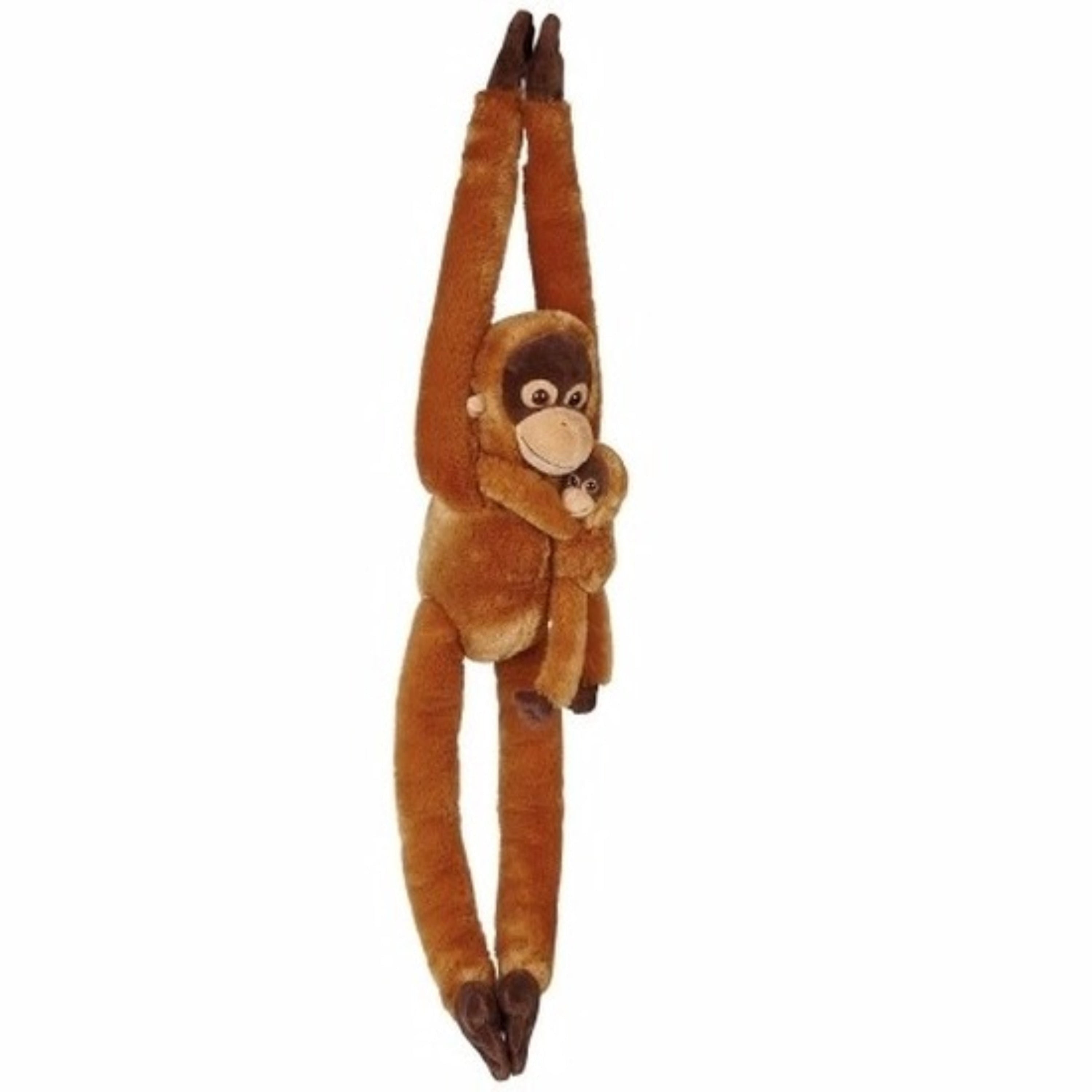 Ravensden orang-oetan knuffel - pluche - 84 cm - met baby