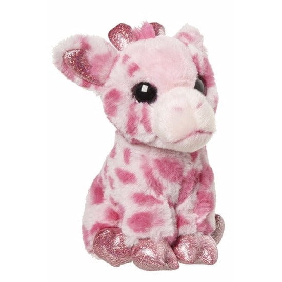 Pluche giraffe knuffel roze - 23 cm - kraalogen
