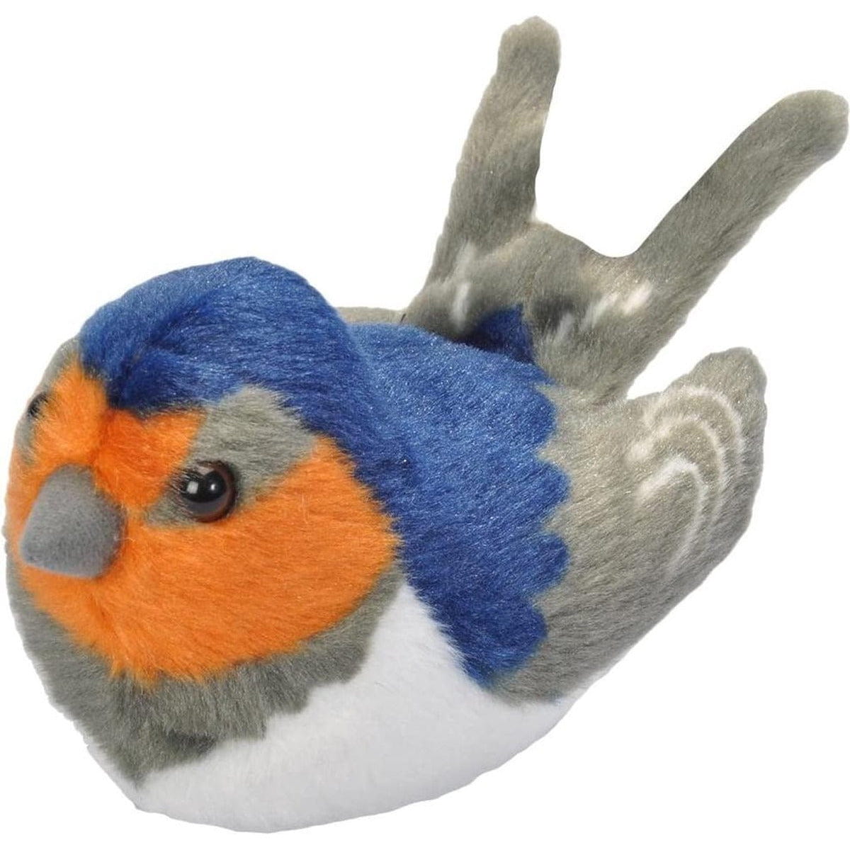 Wild Republic zwaluw knuffel - pluche - 13 cm - met geluid