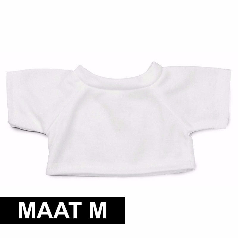 Knuffel kleding wit T-shirt M - katoen - Clothies