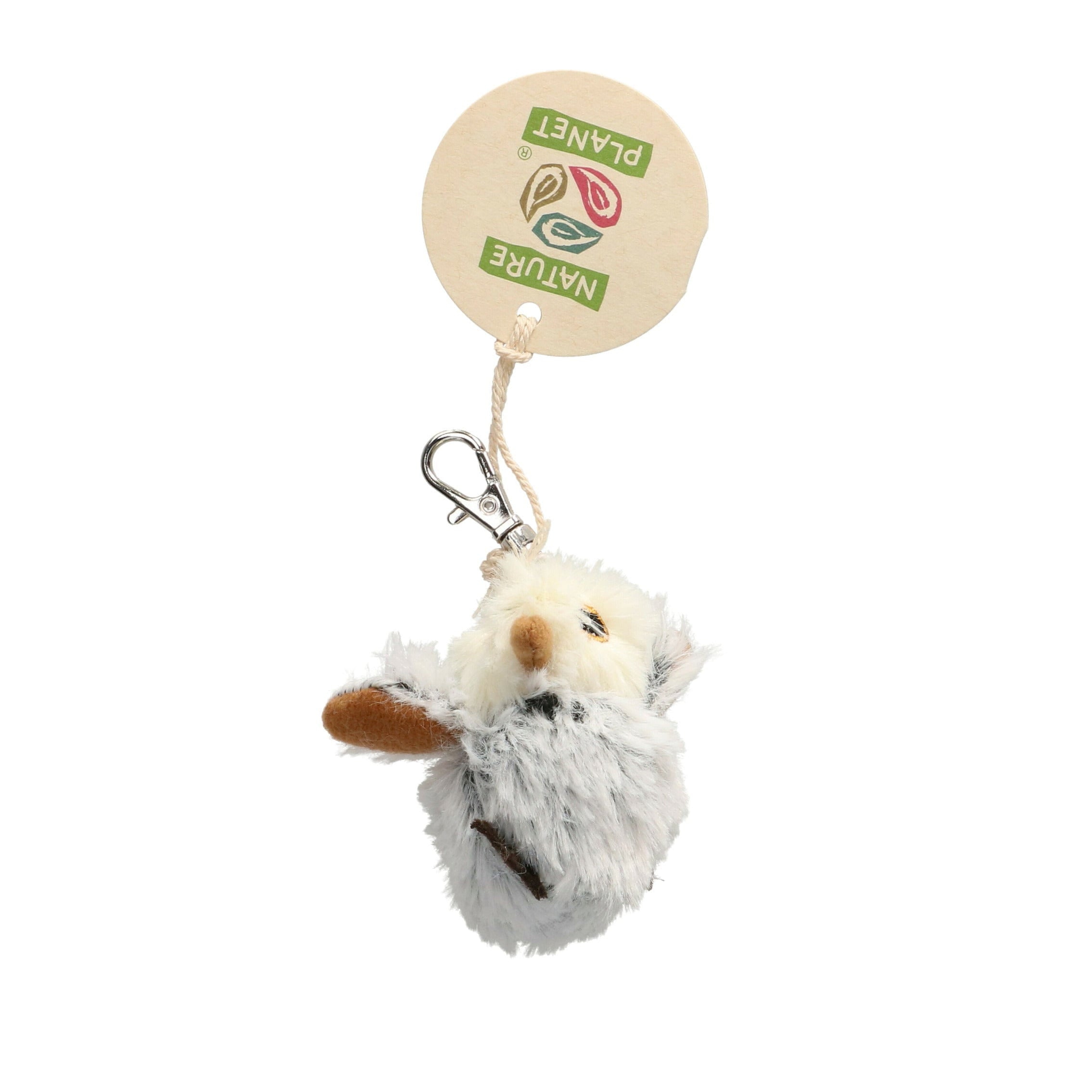 Nature Planet pluche uil sleutelhanger - knuffel - 6 cm - uil