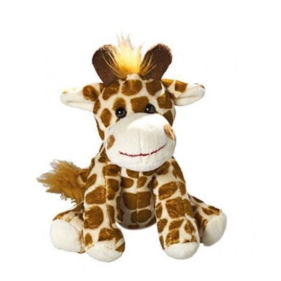 Pluche giraffe knuffel - 18,5 cm - polyester - knuffeldier