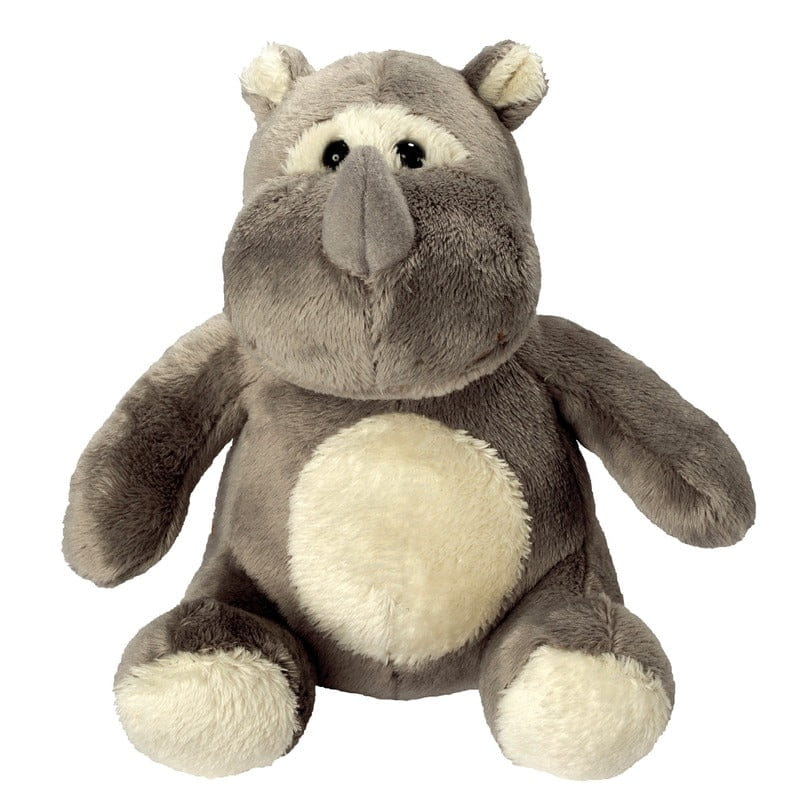Schmoozies neushoorn knuffel - pluche - 14 cm - grijs - dierenknuffel