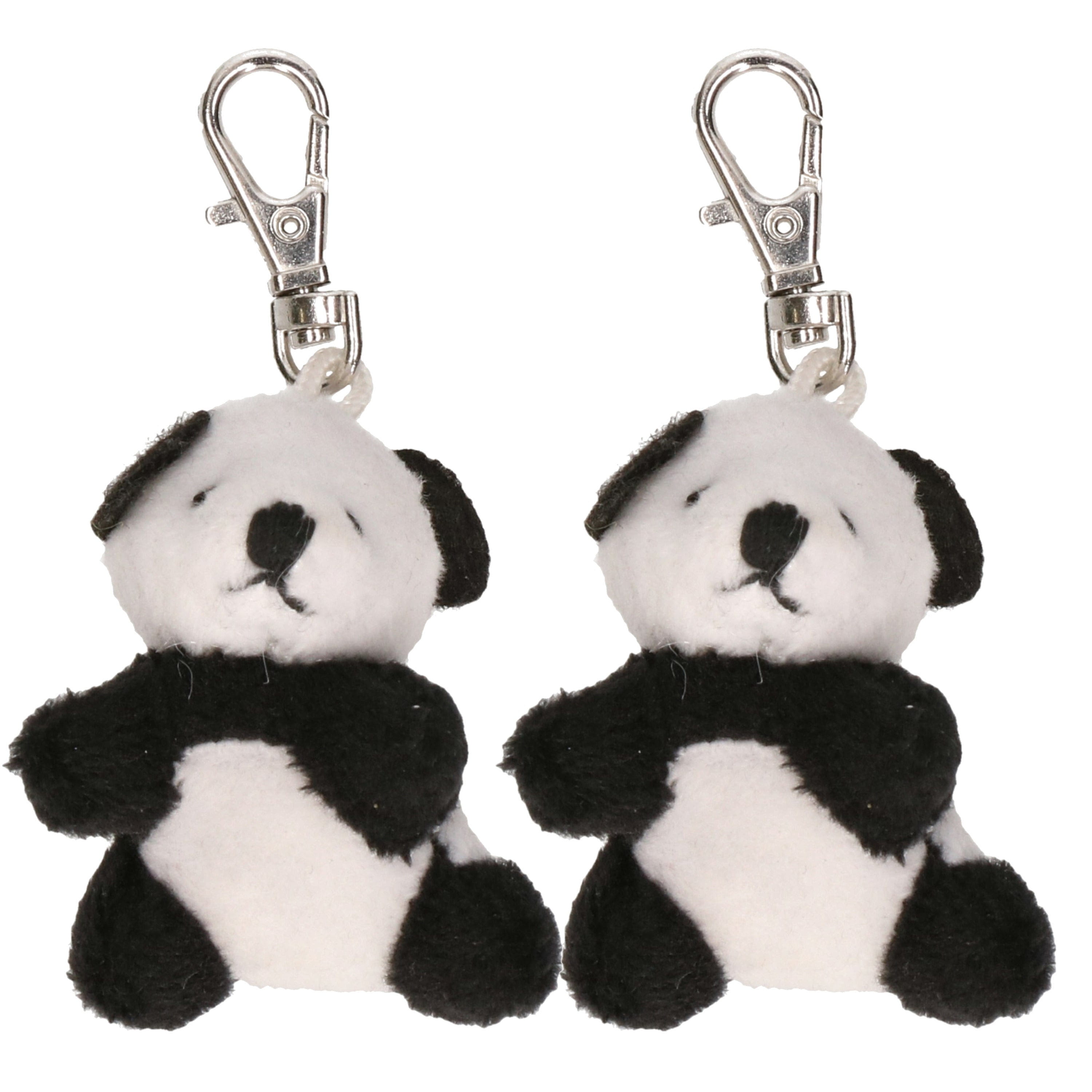 Nature Planet panda sleutelhanger - pluche - 5 cm - tasclip