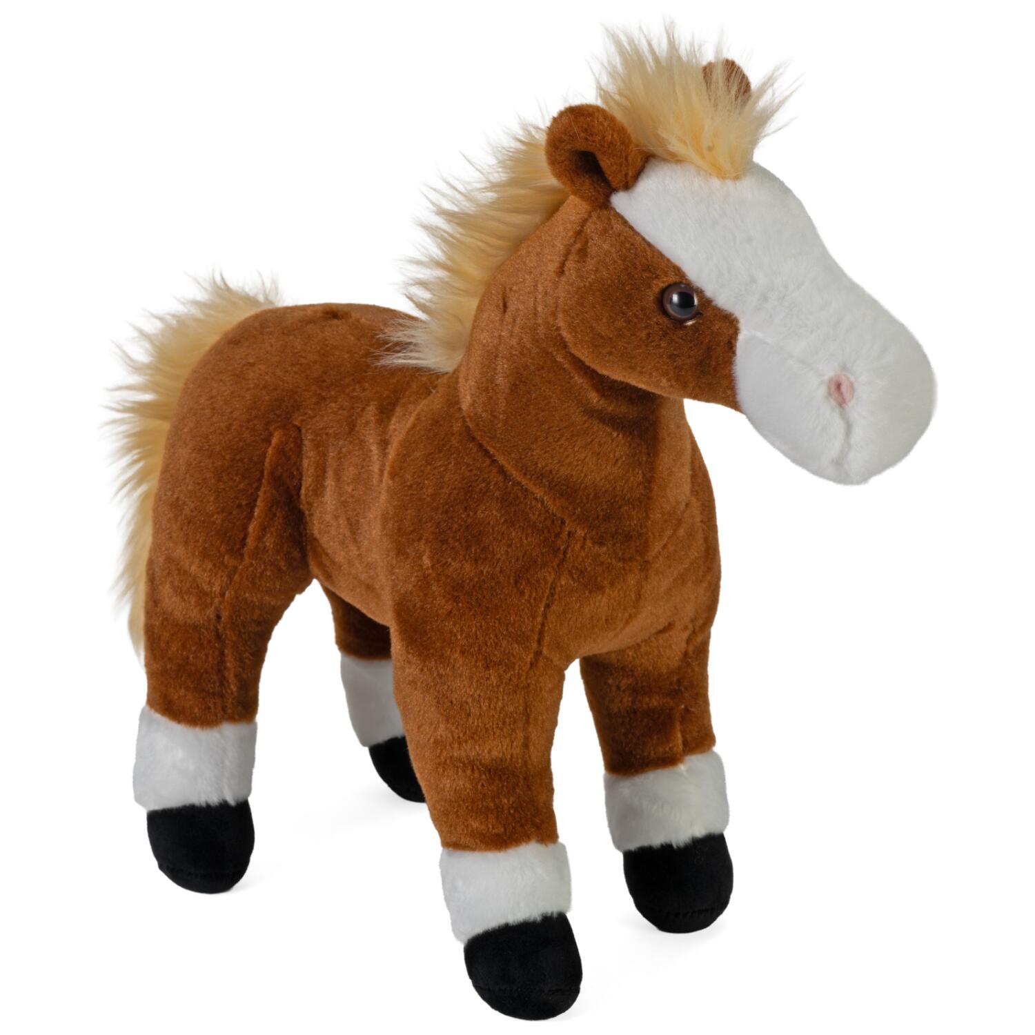 Wild Republic paard knuffel - pluche - bruin - 30 cm - dierenknuffel