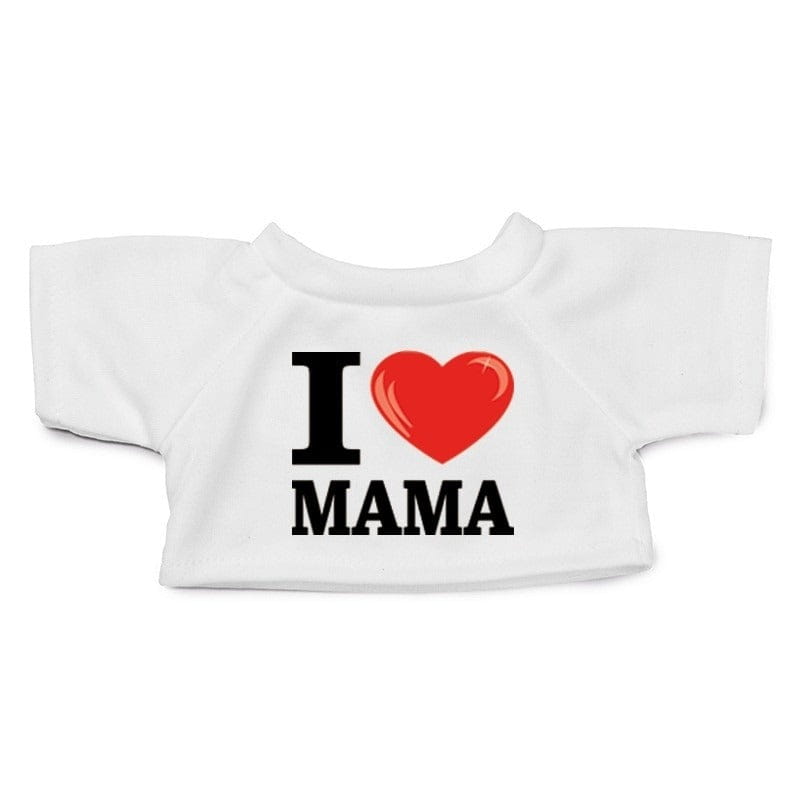 Knuffel kleding - I love mama T-shirt - wit - M - Clothies