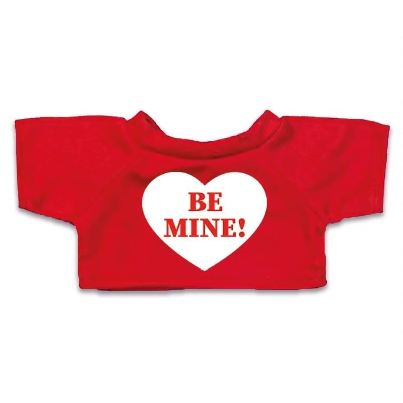 Knuffelkleding Be Mine - rood t-shirt - maat M - Clothies