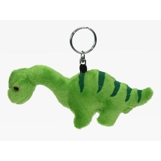 Brontosaurus knuffel sleutelhanger - pluche - 16 cm - groen