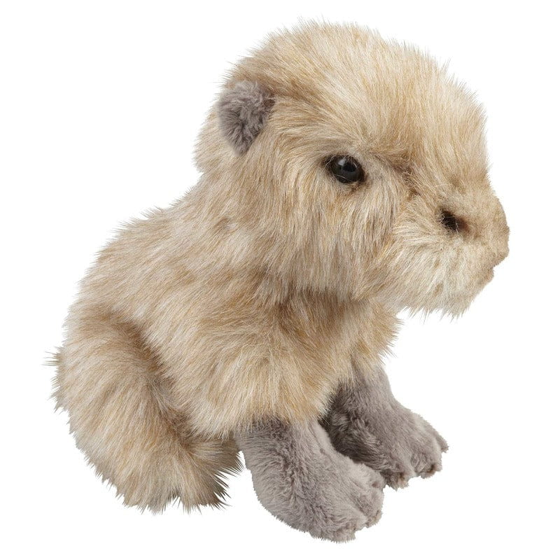 Ravensden capibara knuffel - pluche - beige - zittend - 18 cm