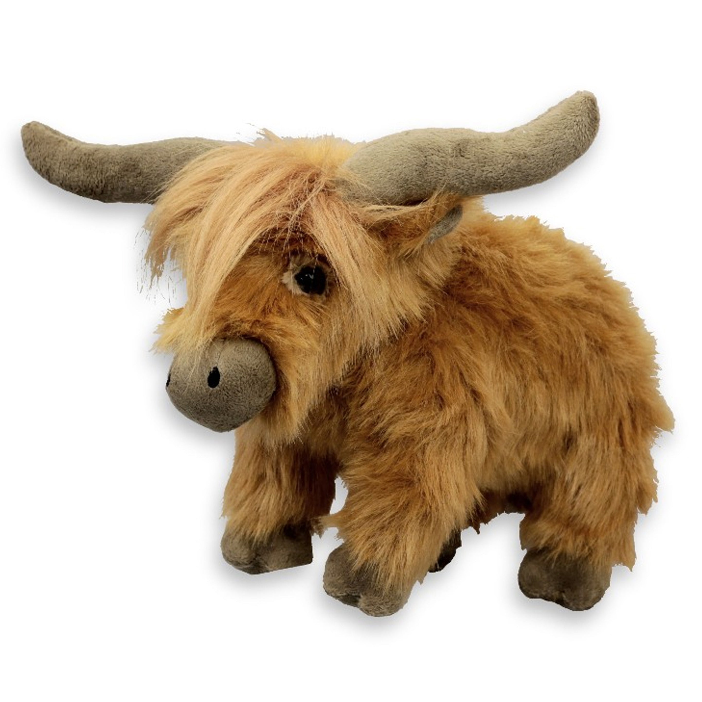 Inware pluche Schotse hooglander knuffel - bruin - staand - 30 cm