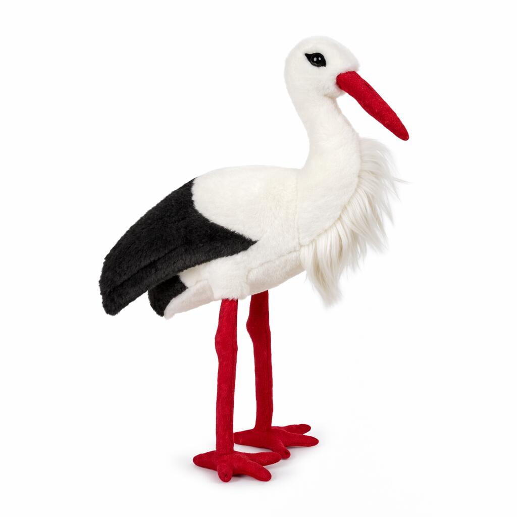 Pluche ooievaar knuffel - vogel - 33 cm - dierenknuffel