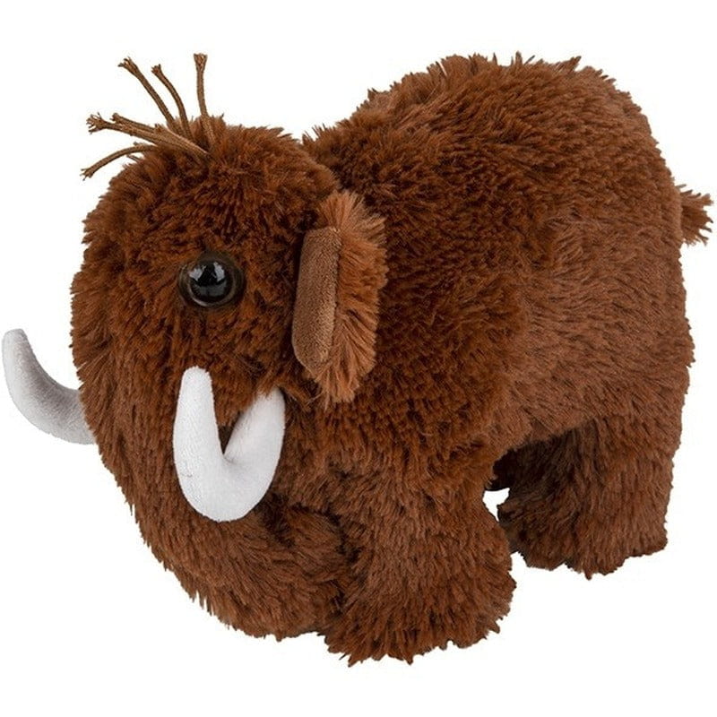 Mammoet knuffel - pluche - 26 cm - bruin - ijstijd