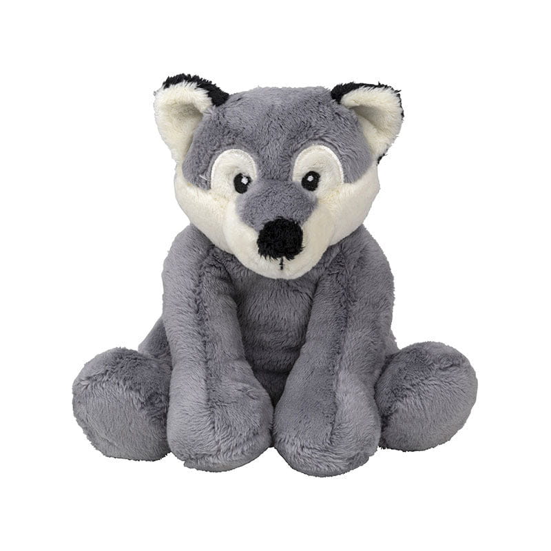 Pluche wolf knuffel - grijs - 20 cm - dierenknuffel